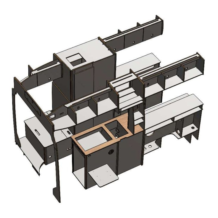 Maxus Deliver 9 MWB Campervan Full Conversion Furniture Kit – flat pack campervan furniture kit