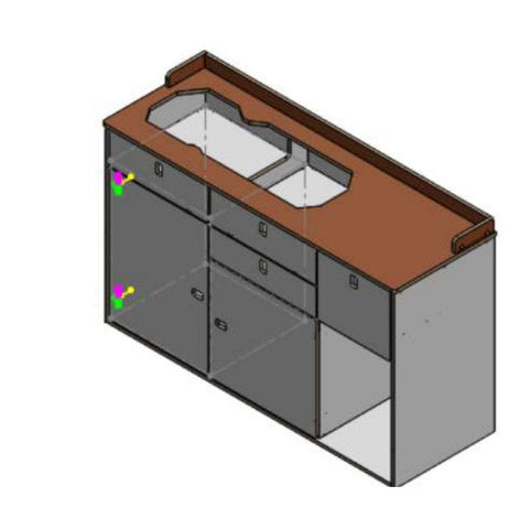 Universal Campervan 1500mm Kitchen Pod – flat pack campervan furniture kit