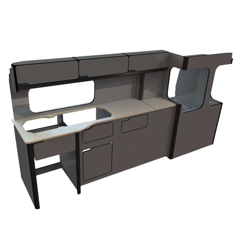 Mercedes Vito 2014-on LWB Campervan Kitchen Unit – flat pack campervan furniture kit