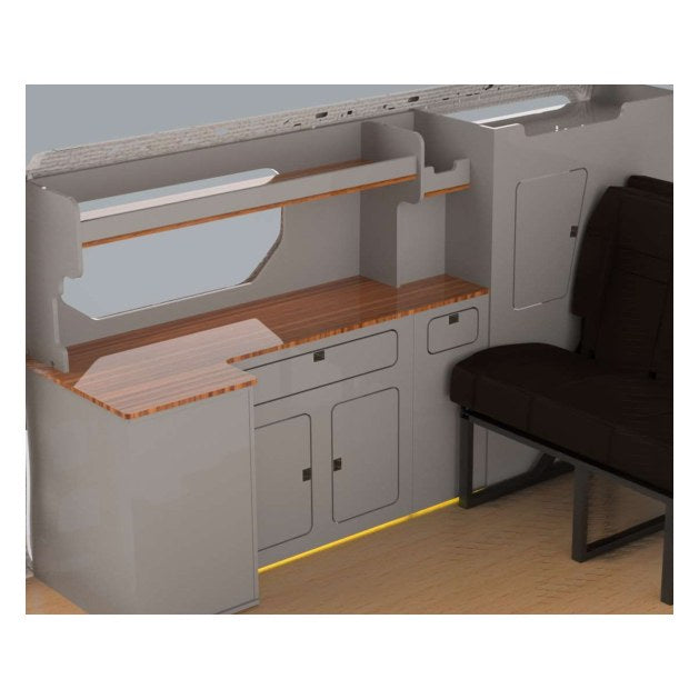 Renault Trafic 2014-on LWB Campervan Side Kitchen Unit – flat pack campervan furniture kit