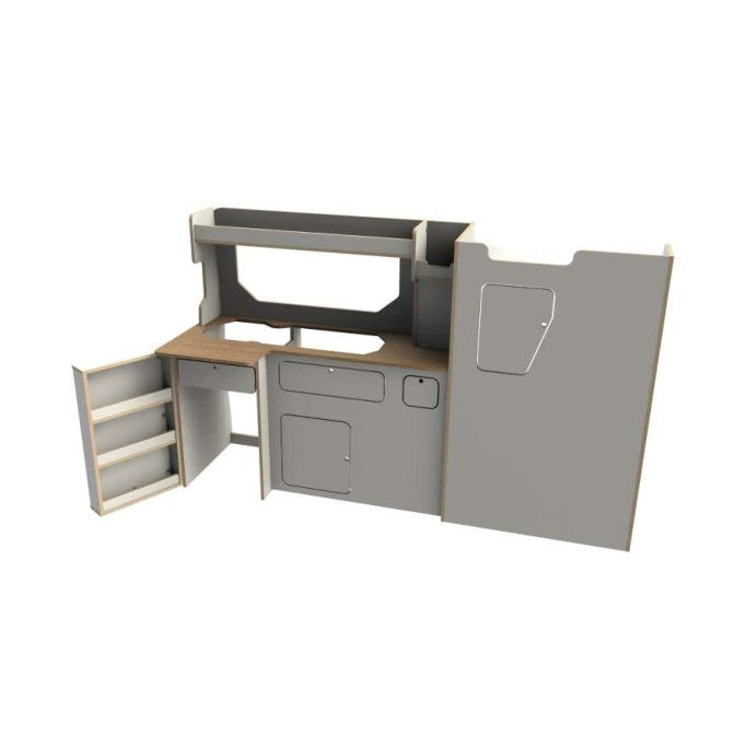 Renault Trafic 2014-on SWB Campervan Side Kitchen Unit – flat pack campervan furniture kit