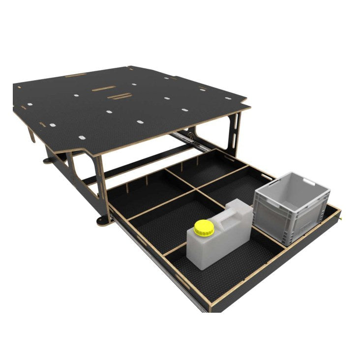 Ford Transit Custom pre-2023 SWB Campervan Kombi Bed – flat pack campervan furniture kit