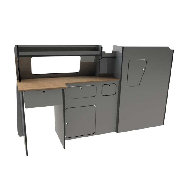 VW Caddy Maxi 2020-on LWB Campervan Side Unit – flat pack campervan furniture kit