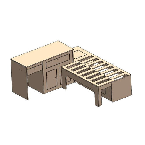 VW Crafter 2017-on MWB Campervan Full Conversion Furniture Kit – flat pack campervan furniture kit