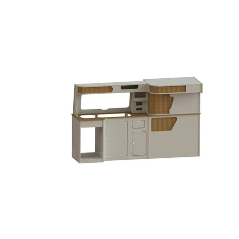 VW Transporter T5 / T6 / T6.1 SWB & LWB Campervan Kitchen Unit – Design E – flat pack campervan furniture kit