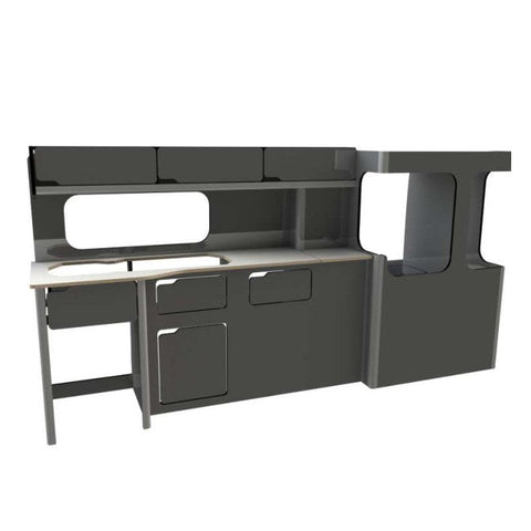 Renault Trafic 2014-on LWB Campervan Kitchen Unit – Splashback (Design A) – flat pack campervan furniture kit