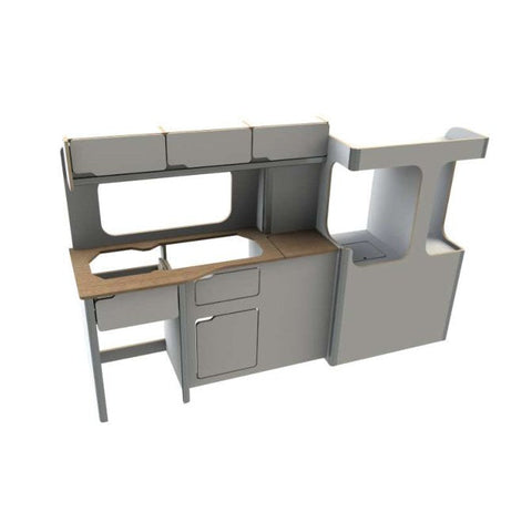Renault Trafic 2014-on SWB Campervan Kitchen Unit – Design A – flat pack campervan furniture kit