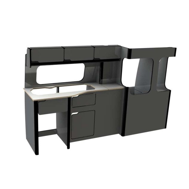 VW Transporter T5 / T6 / T6.1 SWB Campervan Kitchen Unit – flat pack campervan furniture kit