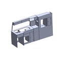 VW Transporter T5 / T6 / T6.1 SWB & LWB Campervan Kitchen Unit – Design B – flat pack campervan furniture kit