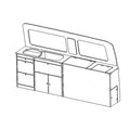 VW Transporter T5 / T6 / T6.1 SWB & LWB Campervan Low-Level Kitchen Unit – Design A – flat pack campervan furniture kit