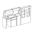 VW Transporter T5 / T6 / T6.1 SWB & LWB Campervan Kitchen Unit – Design F – flat pack campervan furniture kit