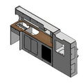 Ford Transit Custom pre-2023 LWB Campervan Kitchen Unit – Design B – flat pack campervan furniture kit